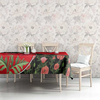 Slovakia Coat of Arms Tablecloth with Red Poppy Flowers and Bold Flag Colors Design - Wonder Print Shop