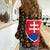 Slovakia Coat of Arms Women Casual Shirt with Red Poppy Flowers and Bold Flag Colors Design - Wonder Print Shop