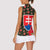 Slovakia Coat of Arms Women Sleeveless Polo Shirt with Red Poppy Flowers and Bold Flag Colors Design - Wonder Print Shop