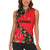 Slovakia Coat of Arms Women Sleeveless Polo Shirt with Red Poppy Flowers and Bold Flag Colors Design - Wonder Print Shop