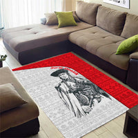 Juraj Janosik Slovakia Area Rug with Folk Pattern Red White Legend Spirit