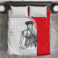 Juraj Janosik Slovakia Bedding Set with Folk Pattern Red White Legend Spirit