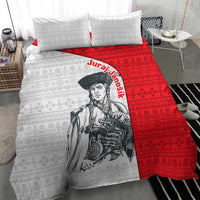 Juraj Janosik Slovakia Bedding Set with Folk Pattern Red White Legend Spirit