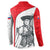 Juraj Janosik Slovakia Button Sweatshirt with Folk Pattern Red White Legend Spirit