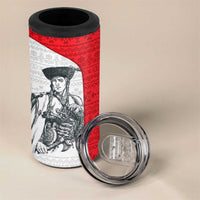 Juraj Janosik Slovakia 4 in 1 Can Cooler Tumbler with Folk Pattern Red White Legend Spirit