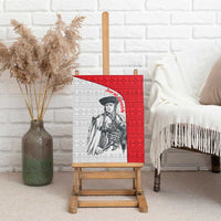 Juraj Janosik Slovakia Canvas Wall Art with Folk Pattern Red White Legend Spirit