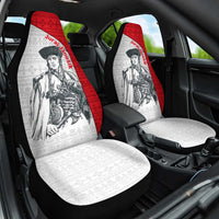 Juraj Janosik Slovakia Car Seat Cover with Folk Pattern Red White Legend Spirit