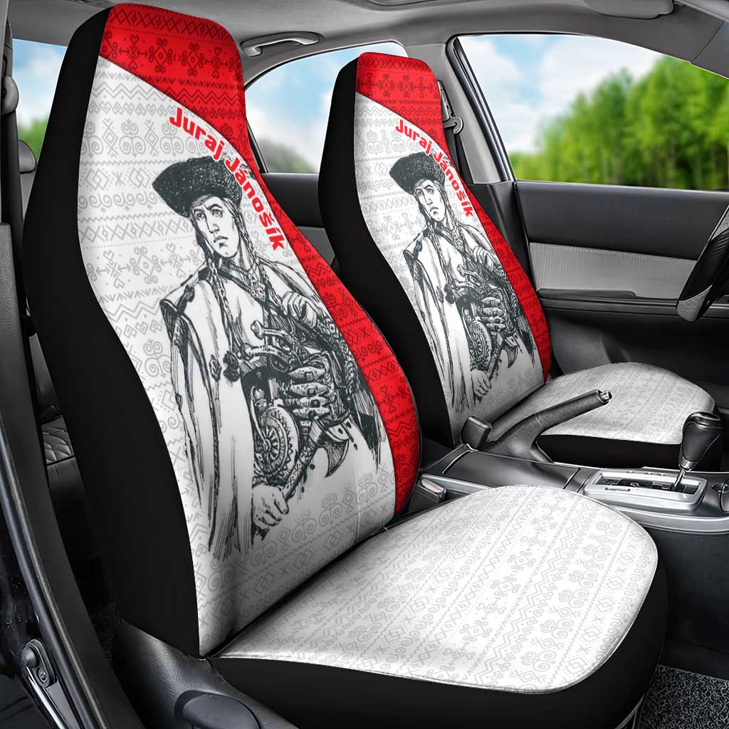 Juraj Janosik Slovakia Car Seat Cover with Folk Pattern Red White Legend Spirit