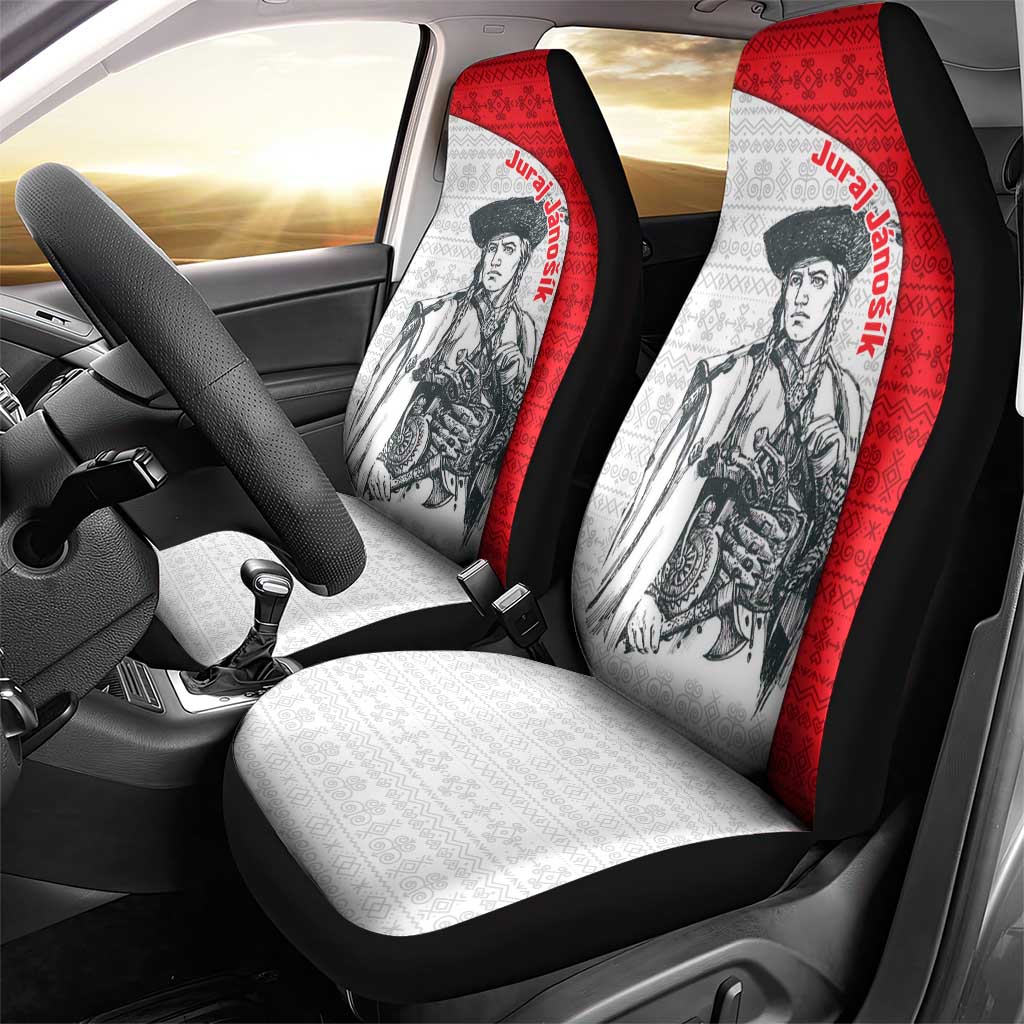 Juraj Janosik Slovakia Car Seat Cover with Folk Pattern Red White Legend Spirit