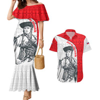 Juraj Janosik Slovakia Couples Matching Mermaid Dress and Hawaiian Shirt with Folk Pattern Red White Legend Spirit