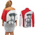Juraj Janosik Slovakia Couples Matching Off Shoulder Short Dress and Long Sleeve Button Shirt with Folk Pattern Red White Legend Spirit