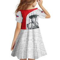 Juraj Janosik Slovakia Family Matching Off Shoulder Maxi Dress and Hawaiian Shirt with Folk Pattern Red White Legend Spirit