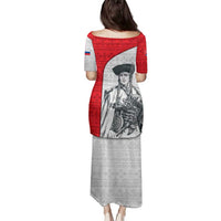 Juraj Janosik Slovakia Family Matching Puletasi and Hawaiian Shirt with Folk Pattern Red White Legend Spirit