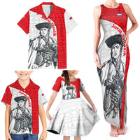 Juraj Janosik Slovakia Family Matching Tank Maxi Dress and Hawaiian Shirt with Folk Pattern Red White Legend Spirit