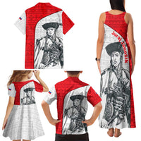 Juraj Janosik Slovakia Family Matching Tank Maxi Dress and Hawaiian Shirt with Folk Pattern Red White Legend Spirit