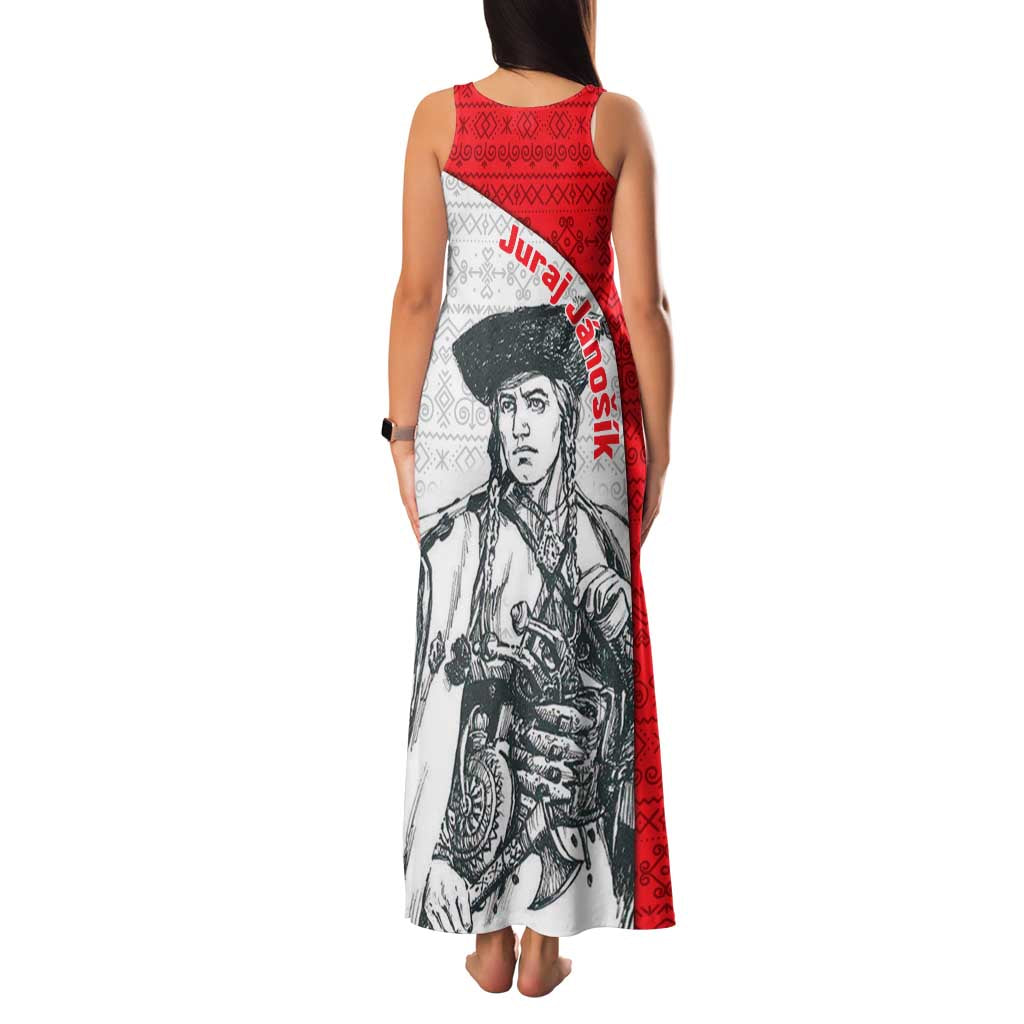 Juraj Janosik Slovakia Family Matching Tank Maxi Dress and Hawaiian Shirt with Folk Pattern Red White Legend Spirit