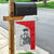 Juraj Janosik Slovakia Garden Flag with Folk Pattern Red White Legend Spirit