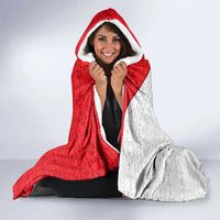 Juraj Janosik Slovakia Hooded Blanket with Folk Pattern Red White Legend Spirit