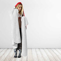 Juraj Janosik Slovakia Hooded Blanket with Folk Pattern Red White Legend Spirit