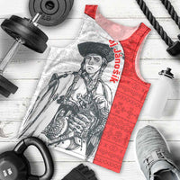 Juraj Janosik Slovakia Men Tank Top with Folk Pattern Red White Legend Spirit