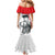 Juraj Janosik Slovakia Mermaid Dress with Folk Pattern Red White Legend Spirit