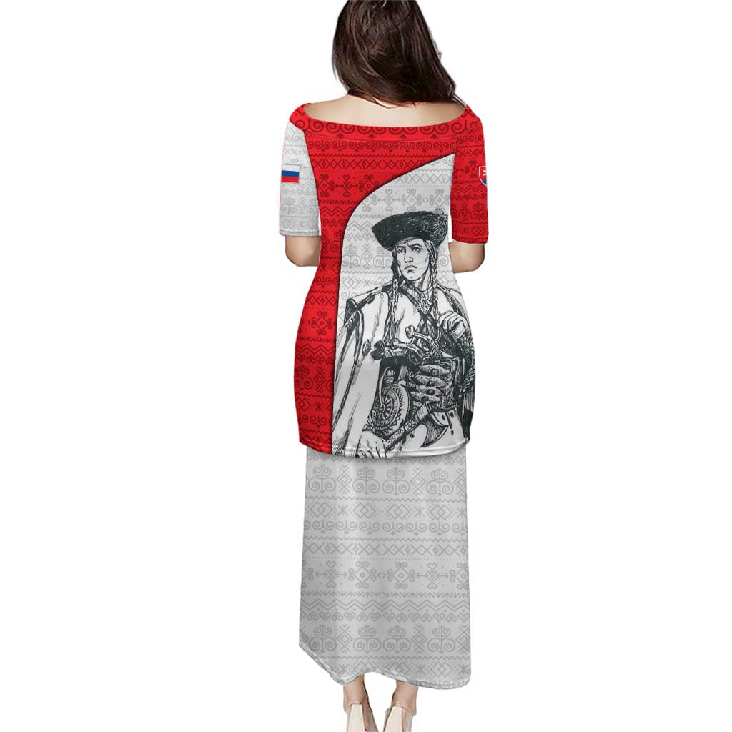 Juraj Janosik Slovakia Puletasi with Folk Pattern Red White Legend Spirit