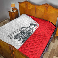 Juraj Janosik Slovakia Quilt with Folk Pattern Red White Legend Spirit