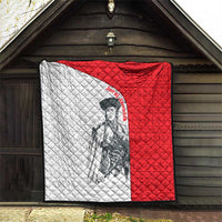 Juraj Janosik Slovakia Quilt with Folk Pattern Red White Legend Spirit