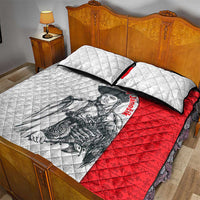 Juraj Janosik Slovakia Quilt Bed Set with Folk Pattern Red White Legend Spirit