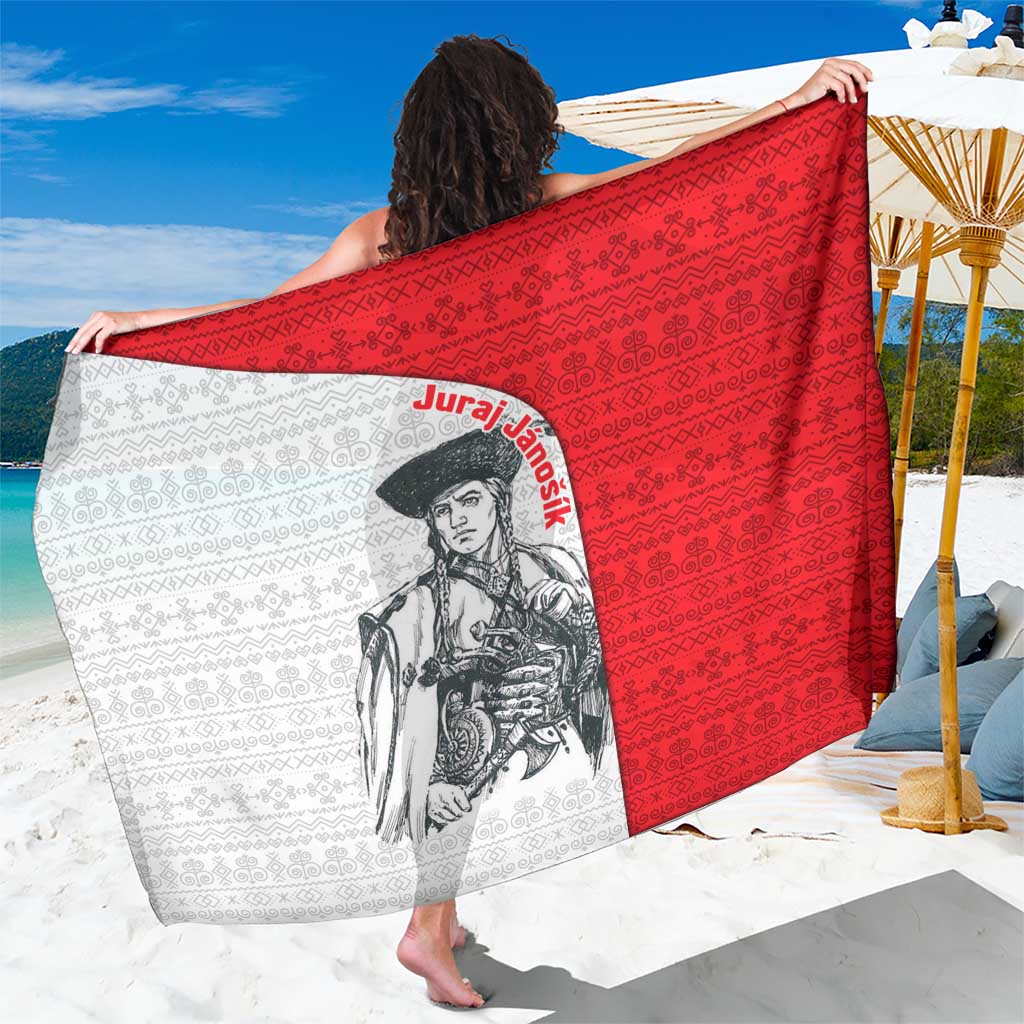 Juraj Janosik Slovakia Sarong with Folk Pattern Red White Legend Spirit