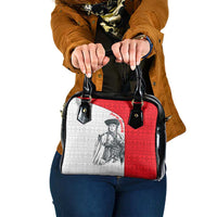 Juraj Janosik Slovakia Shoulder Handbag with Folk Pattern Red White Legend Spirit