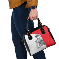 Juraj Janosik Slovakia Shoulder Handbag with Folk Pattern Red White Legend Spirit