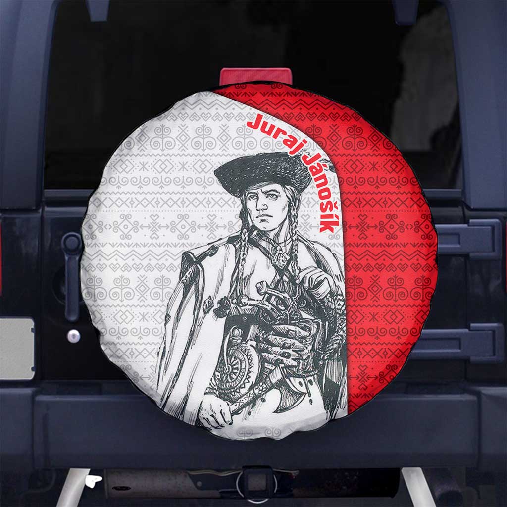 Juraj Janosik Slovakia Spare Tire Cover with Folk Pattern Red White Legend Spirit