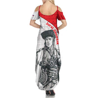 Juraj Janosik Slovakia Summer Maxi Dress with Folk Pattern Red White Legend Spirit