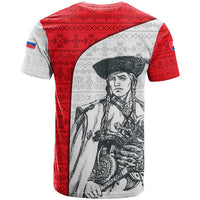 Juraj Janosik Slovakia T Shirt with Folk Pattern Red White Legend Spirit