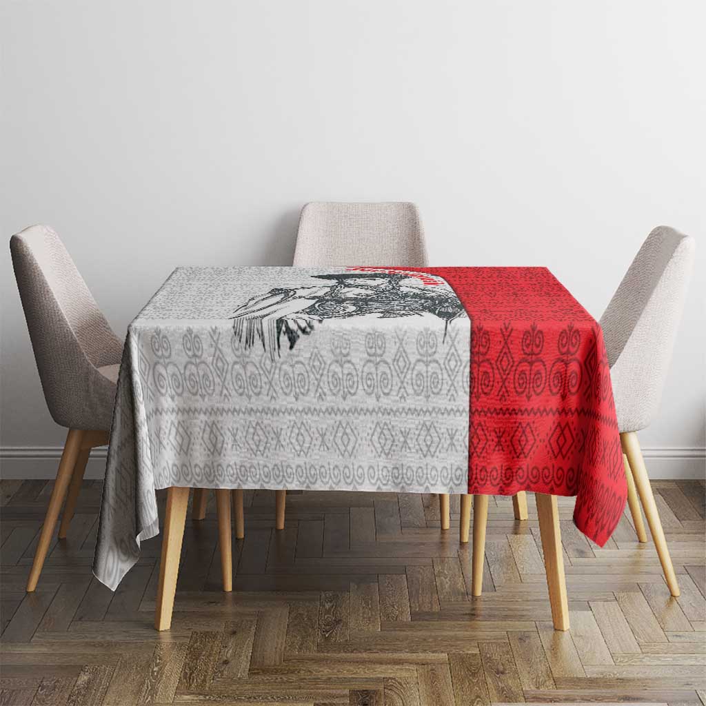 Juraj Janosik Slovakia Tablecloth with Folk Pattern Red White Legend Spirit