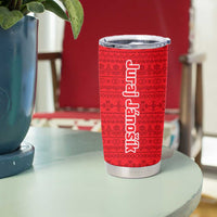 Juraj Janosik Slovakia Tumbler Cup with Folk Pattern Red White Legend Spirit