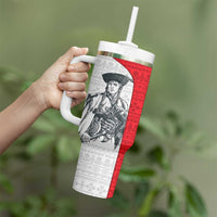 Juraj Janosik Slovakia Tumbler With Handle with Folk Pattern Red White Legend Spirit