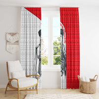 Juraj Janosik Slovakia Window Curtain with Folk Pattern Red White Legend Spirit