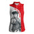 Juraj Janosik Slovakia Women Sleeveless Polo Shirt with Folk Pattern Red White Legend Spirit