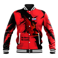 Slovakia Baseball Jacket with Red Black Falcon Claw No Mercy Spirit