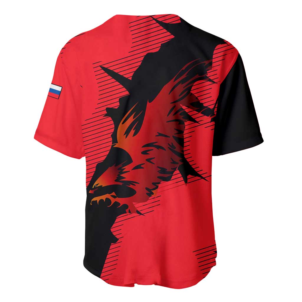 Slovakia Baseball Jersey with Red Black Falcon Claw No Mercy Spirit