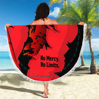Slovakia Beach Blanket with Red Black Falcon Claw No Mercy Spirit