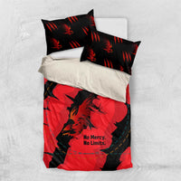 Slovakia Bedding Set with Red Black Falcon Claw No Mercy Spirit