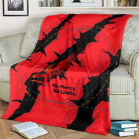 Slovakia Blanket with Red Black Falcon Claw No Mercy Spirit