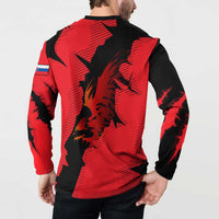 Slovakia Button Sweatshirt with Red Black Falcon Claw No Mercy Spirit