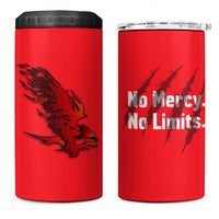 Slovakia 4 in 1 Can Cooler Tumbler with Red Black Falcon Claw No Mercy Spirit