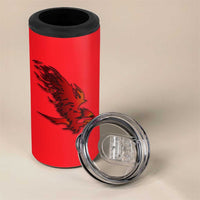Slovakia 4 in 1 Can Cooler Tumbler with Red Black Falcon Claw No Mercy Spirit