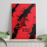 Slovakia Canvas Wall Art with Red Black Falcon Claw No Mercy Spirit