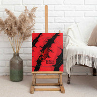 Slovakia Canvas Wall Art with Red Black Falcon Claw No Mercy Spirit